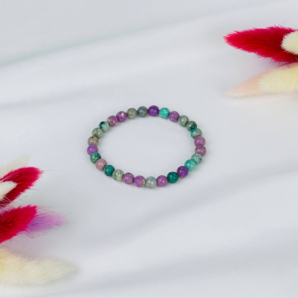 Браслет из Фосфосидерита и Варисцита - Радуга самоцветов фото 2