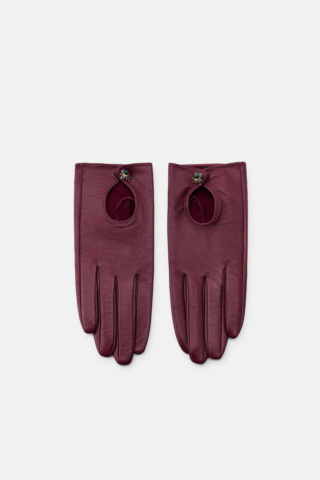 LEATHER SPIDER GLOVES - Zara фото 3