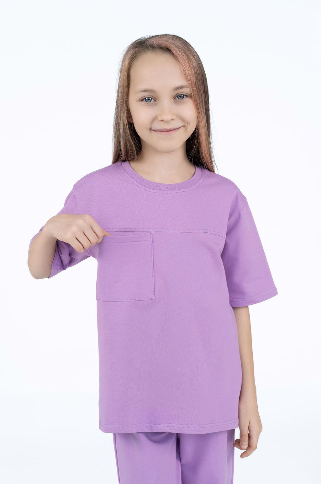 Костюм детский для девочки сирень 7063 (140)