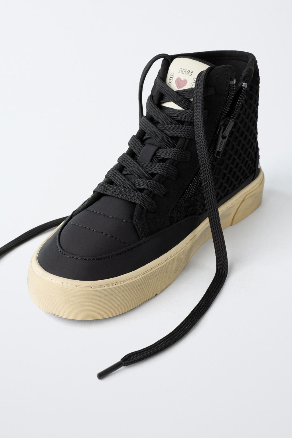 HIGH-TOP SNEAKERS WITH RHINESTONES - Zara фото 3