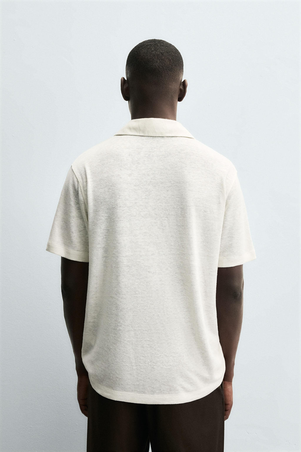HEMP/VISCOSE KNIT POLO SHIRT - Zara фото 3