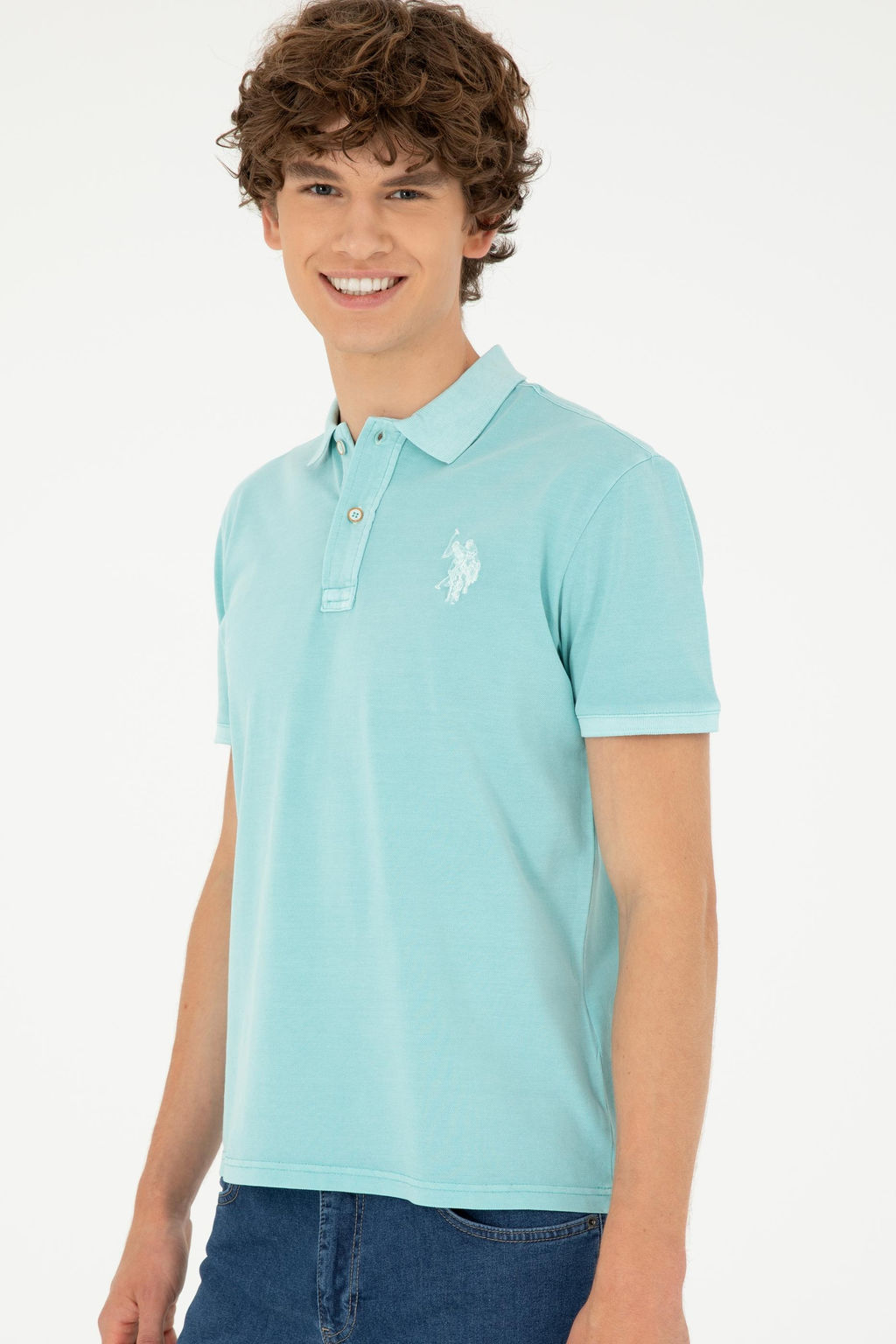 Футболка U.S. Polo Assn мятная хлопок  фото 3