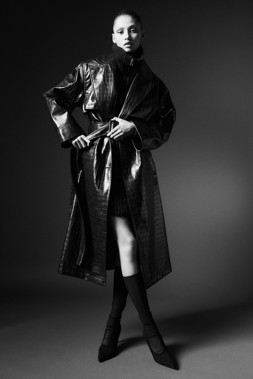 Vestido en punto de canale con media cremallera - H&m фото 3