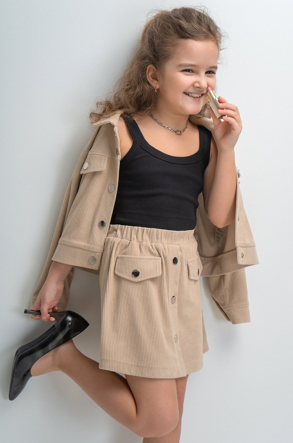 Вельветовый костюм для девочки Happyfox