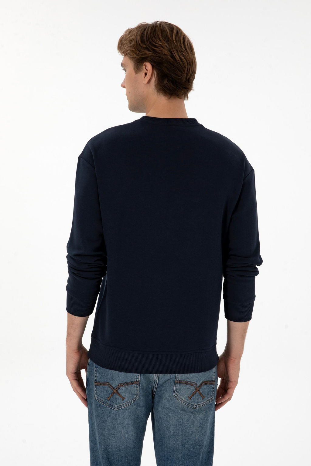 Erkek Lacivert Basic Sweatshirt Sepette S_rpriz _ndirim - U.s. polo assn фото 5
