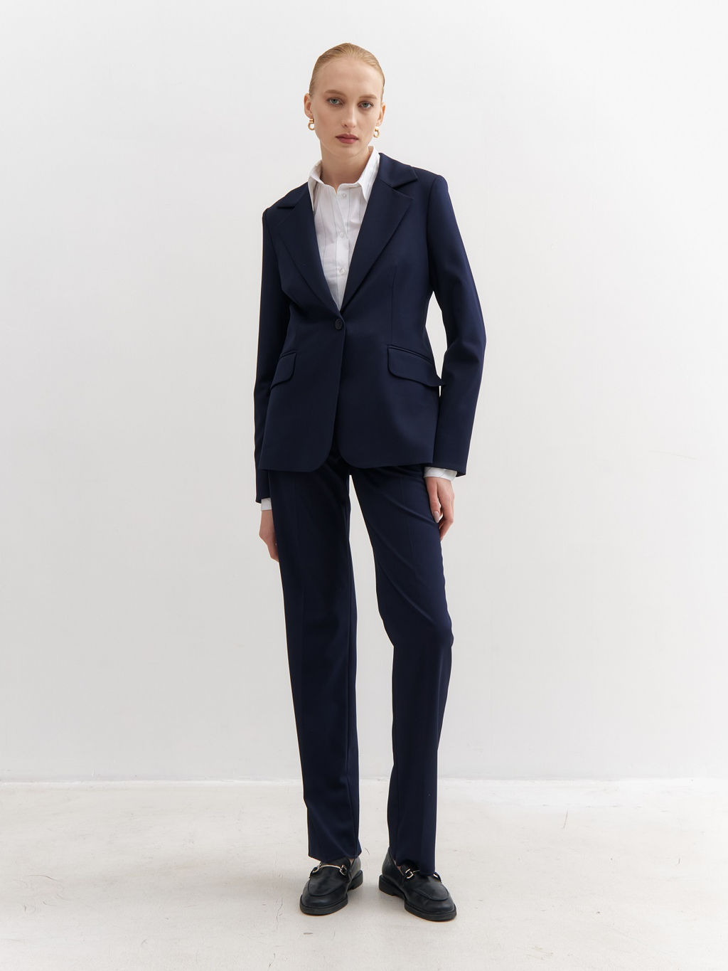 Синие базовые брюки