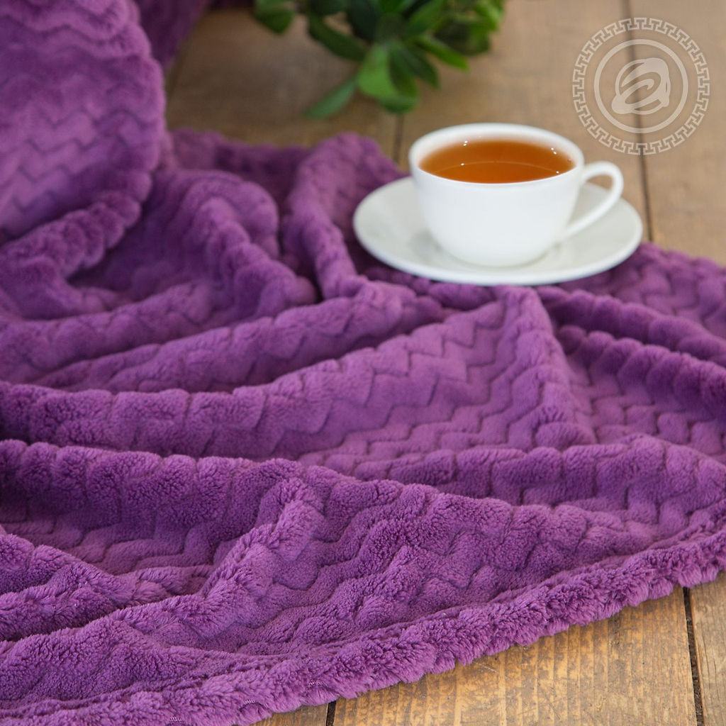 Плед флисовый Роскошь Сирень 220*200/1 шт. Пледы из флиса (Роскошь) - Артпостель фото 2