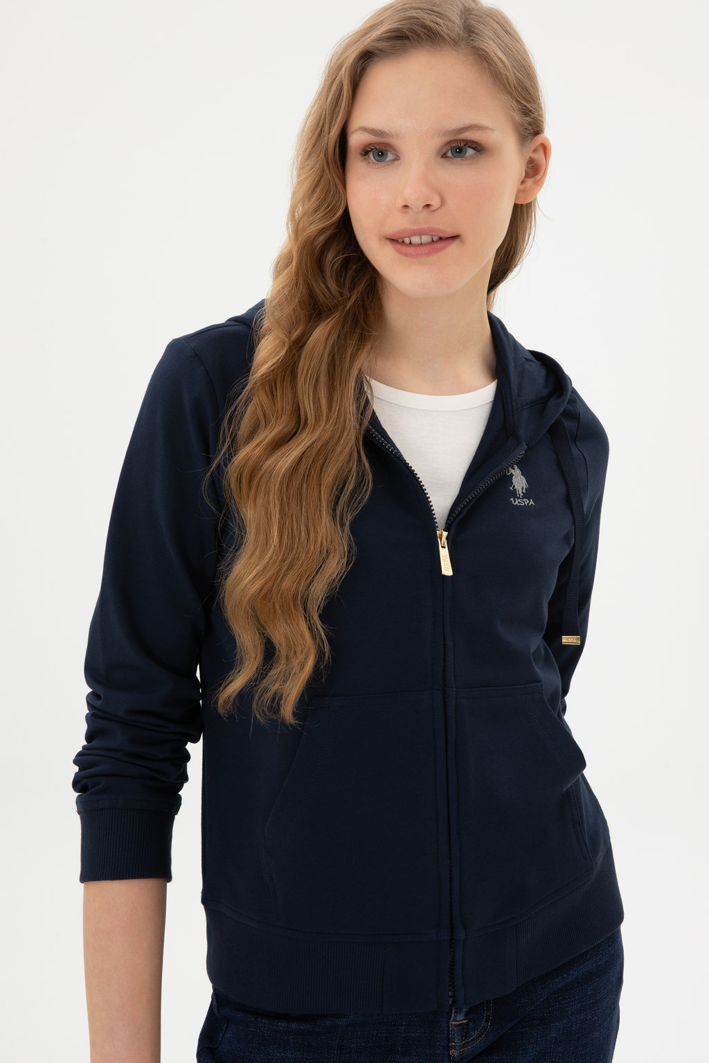 Kad_n Lacivert Sweatshirt Sepette S_rpriz _ndirim - U.s. polo assn фото 9