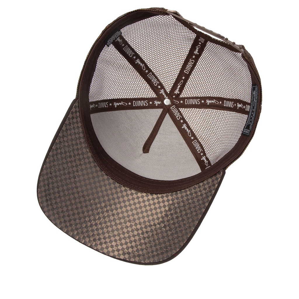 Бейсболка DJINNS арт. HFT Glencheck (темно-коричневый)