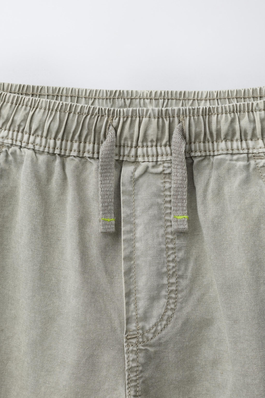 PANTAL?N BAGGY EFECTO LAVADO CON ALGOD?N Y LINO / Gris topo - Zara фото 3