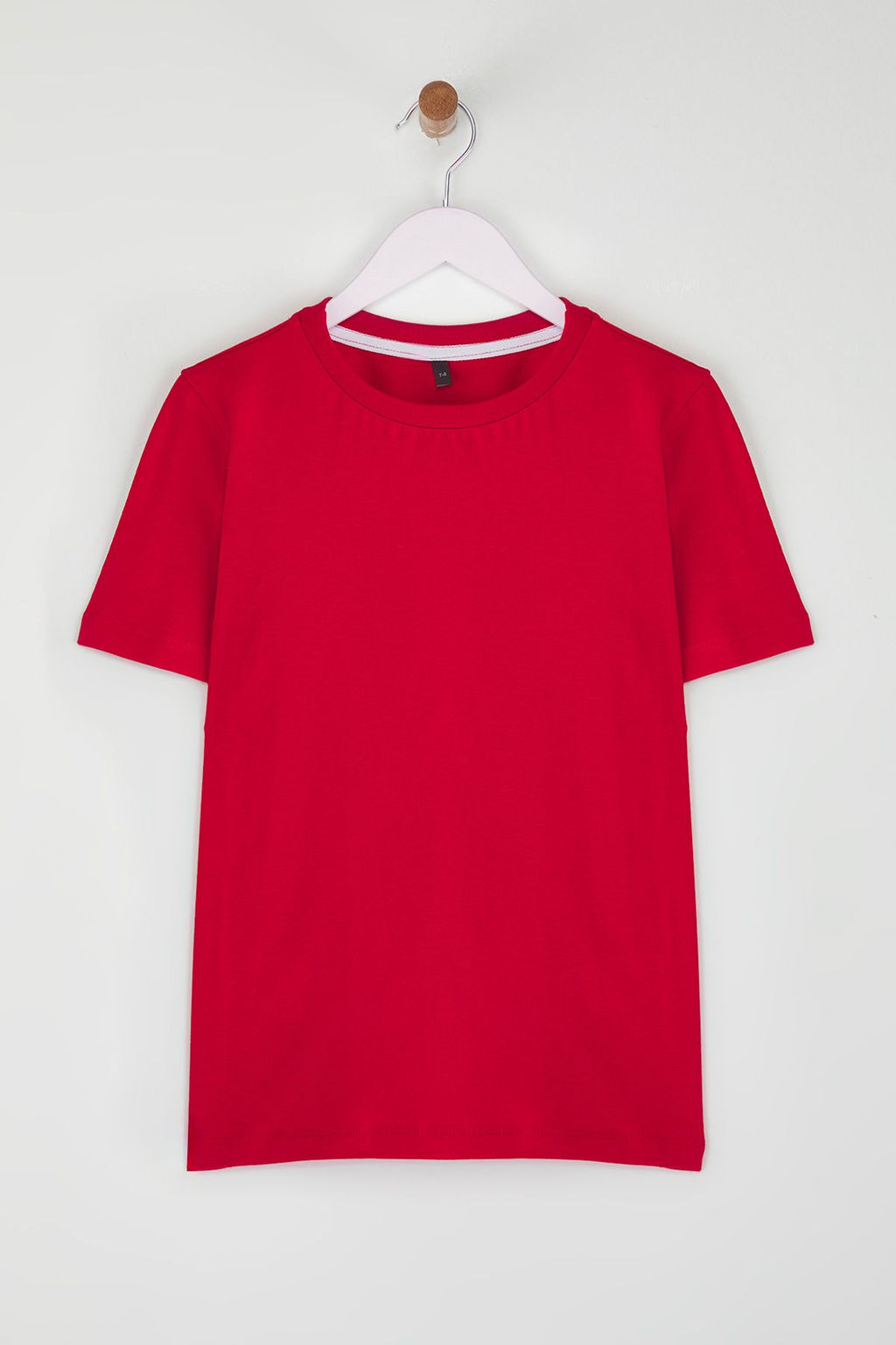 K?rm?z? Unisex %100 Pamuk Basic K?sa Kol Orme T-Shirt TKDSS25TS00006 - Trendyolmilla фото 8