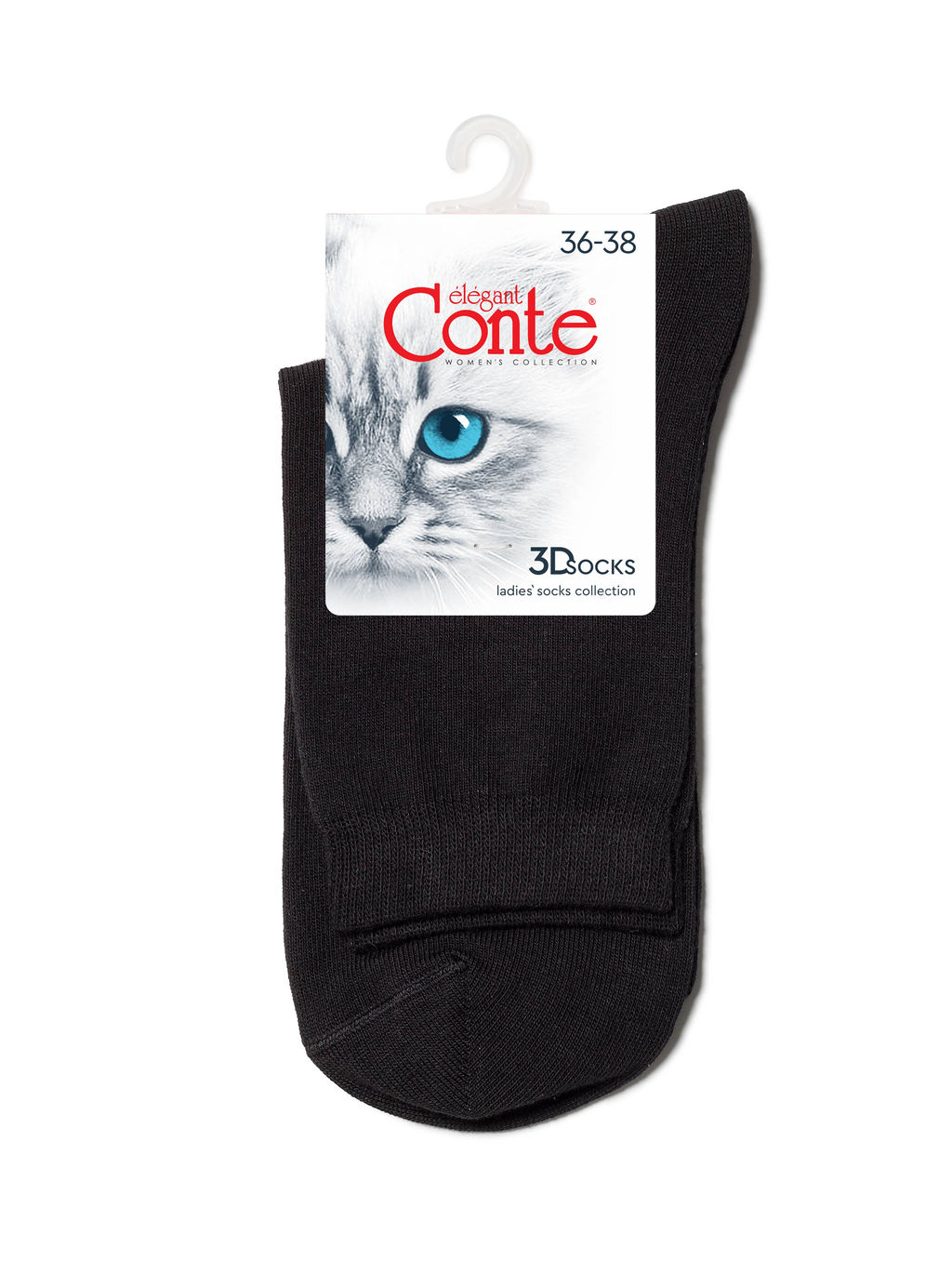 Цена за 2 пары. Носки Короткие CONTE 3DSOCKS Носки женские черный - Conte elegant фото 2