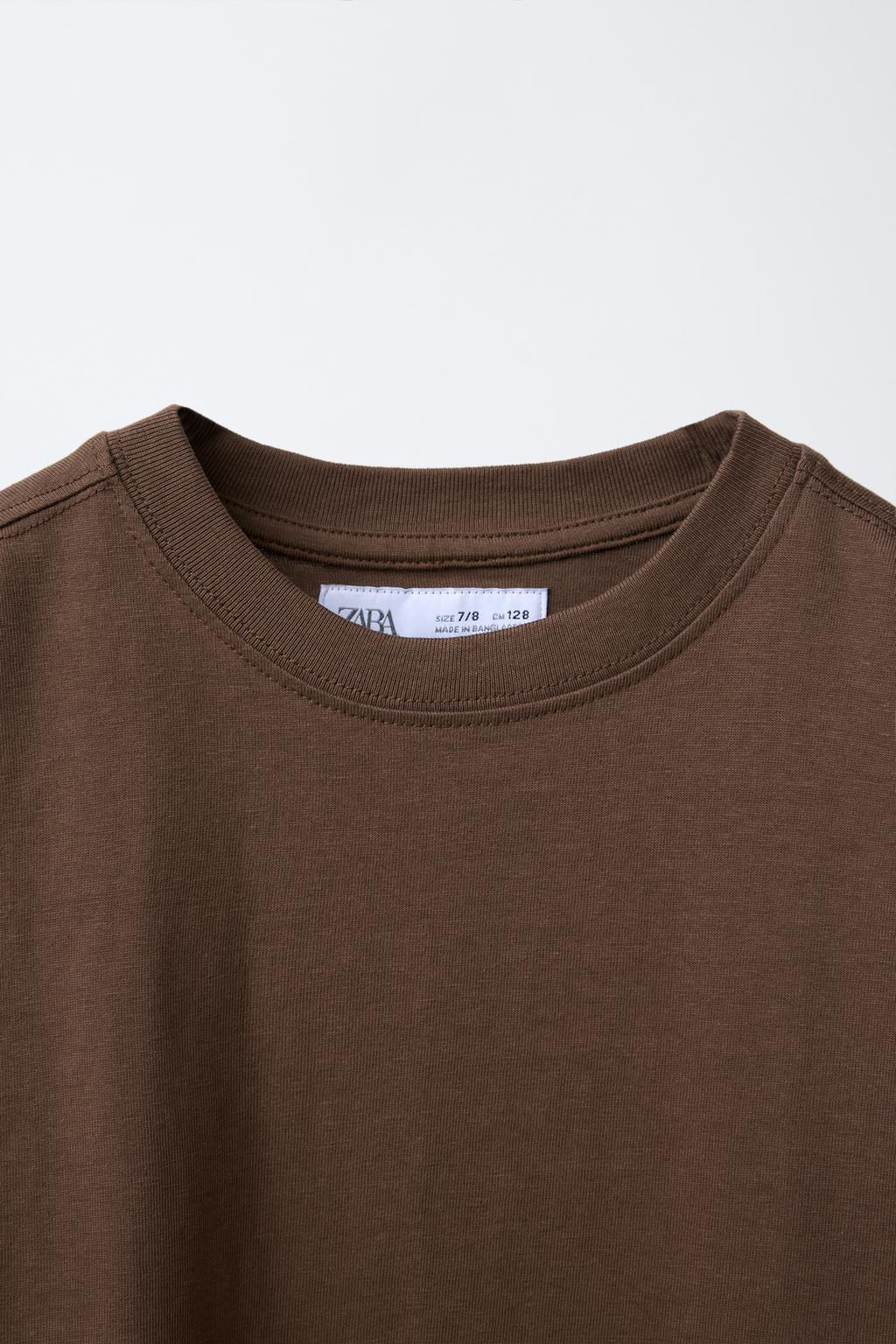 PLAIN MEDIUM WEIGHT T-SHIRT - Zara фото 19