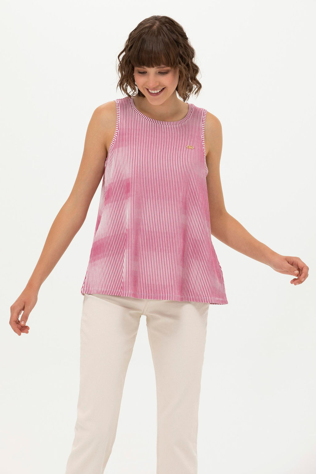 U. S. Polo Assn Женская розовая футболка без рукавов с круглым вырезом - U.s. polo assn фото 2