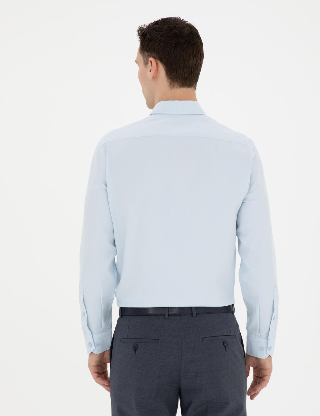 Рубашка Pierre Cardin Oxford Slim Fit светло-голубая