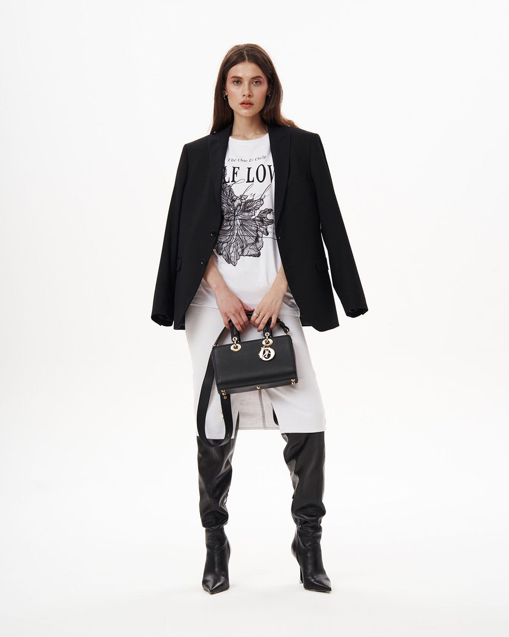 Футболка хлопковая оверсайз с аппликацией FDC005