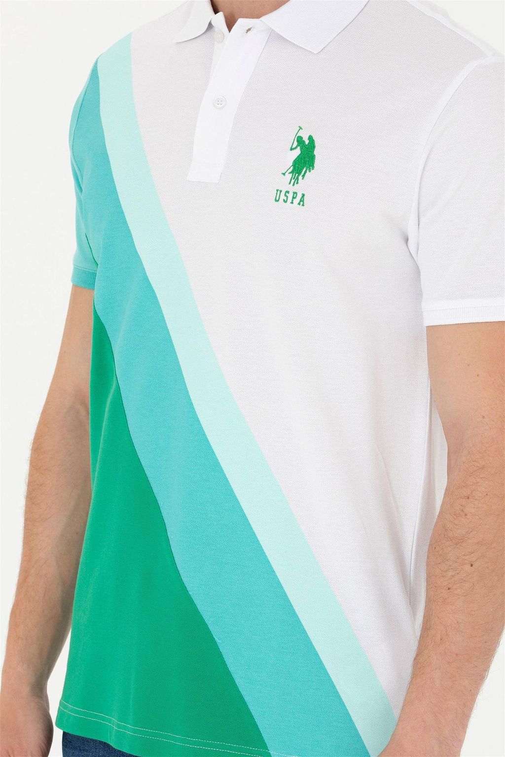 Мужская зеленая футболка - U.s. polo assn фото 6