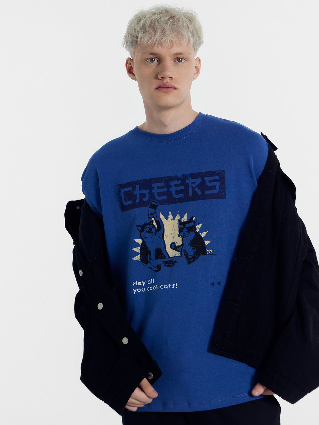 Футболка мужская синяя с печатью синий +печать 111882 - Mark formelle фото 2