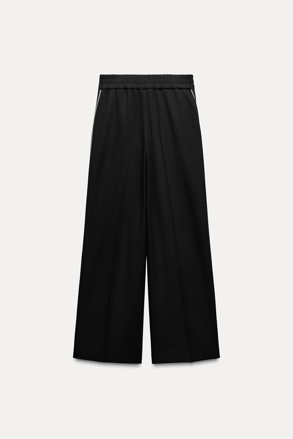 WIDE-LEG TROUSERS WITH SIDE STRIPES - Zara фото 4
