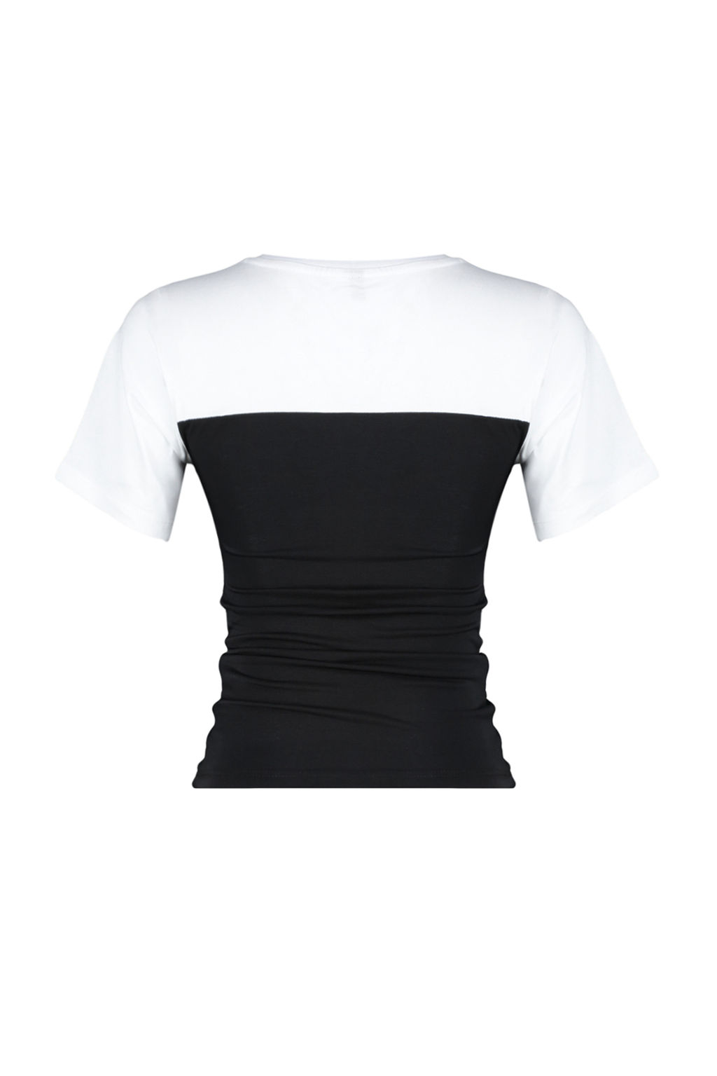 Trendyolmilla Renk Bloklu Fitted/Vucuda Oturan Buzgu Detayl? K?sa Kollu Esnek Orme Bluz TWOSS24BZ00421  фото 8