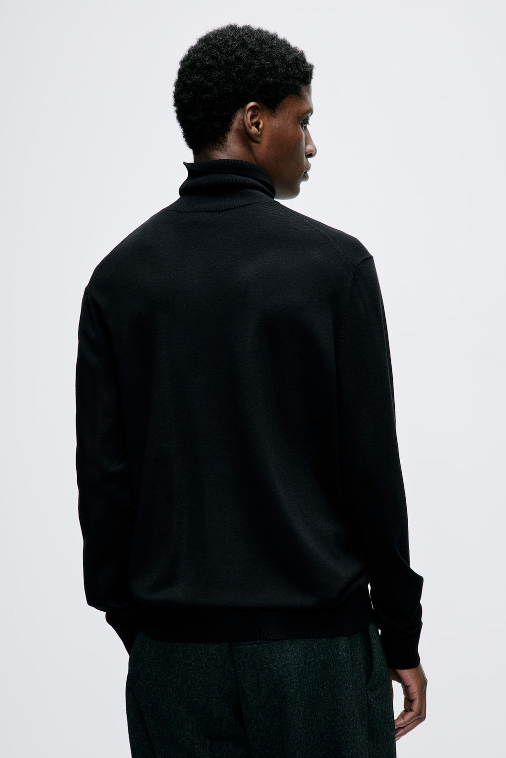 Jersey de cuello alto en punto fino Slim Fit - H&m фото 3