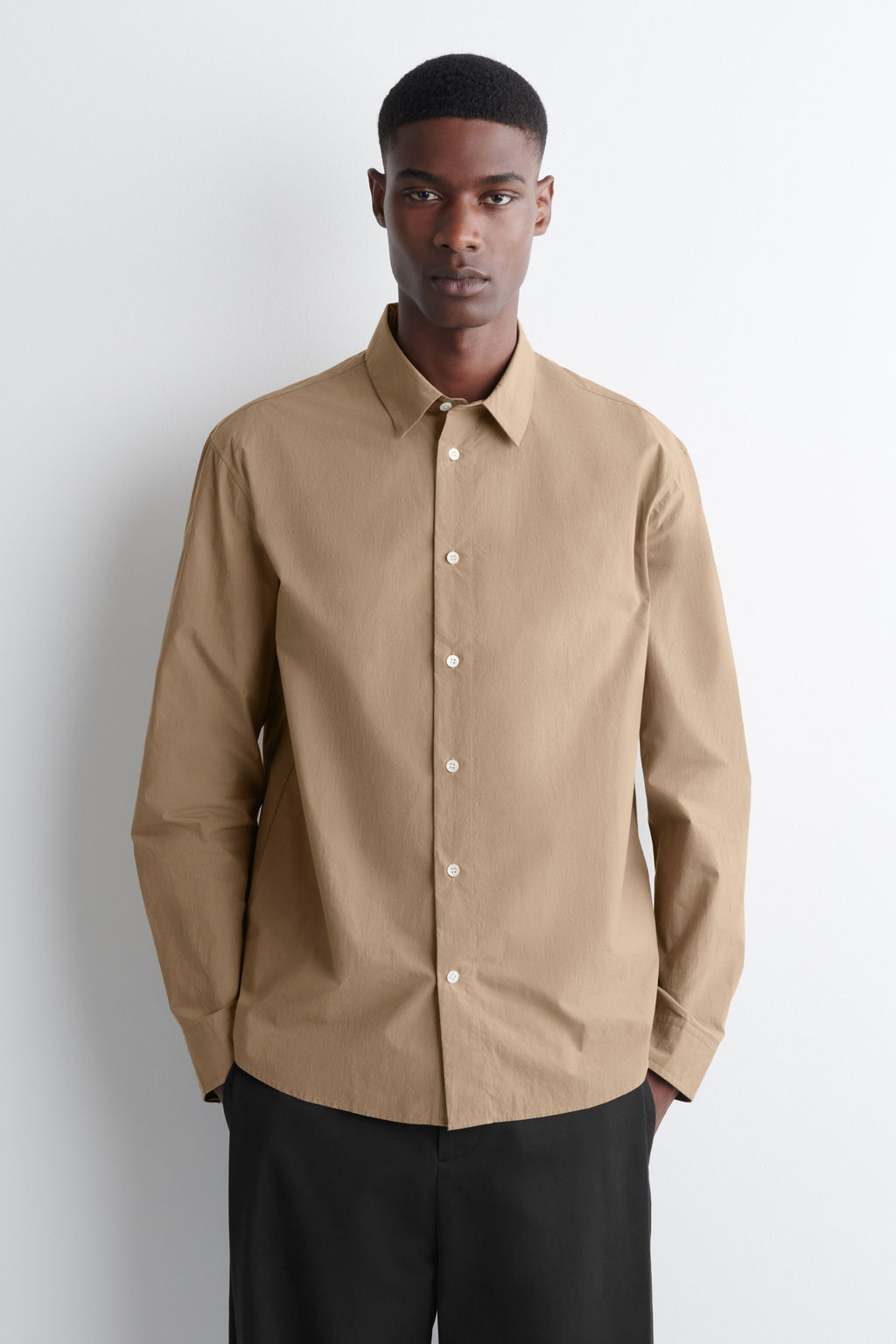 CAMISA DE POPEL?N DE ALGOD?N PIMA RELAXED FIT - H&m фото 6