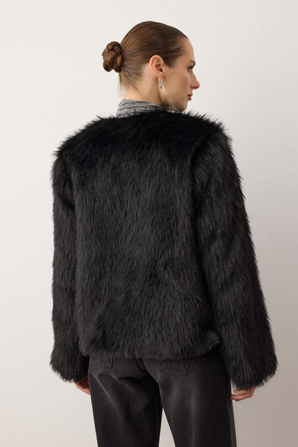 Siyah Oversize Kal?p Kurk Mont TWOAW25MO00133 - Trendyolmilla фото 17