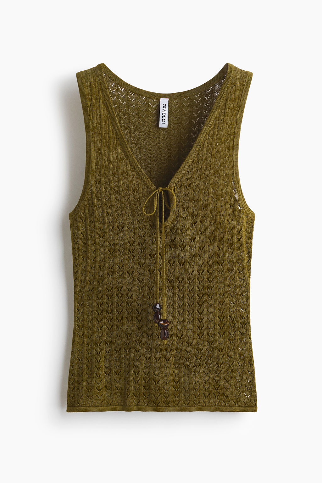 Top en punto pointelle con lazada - H&m фото 2