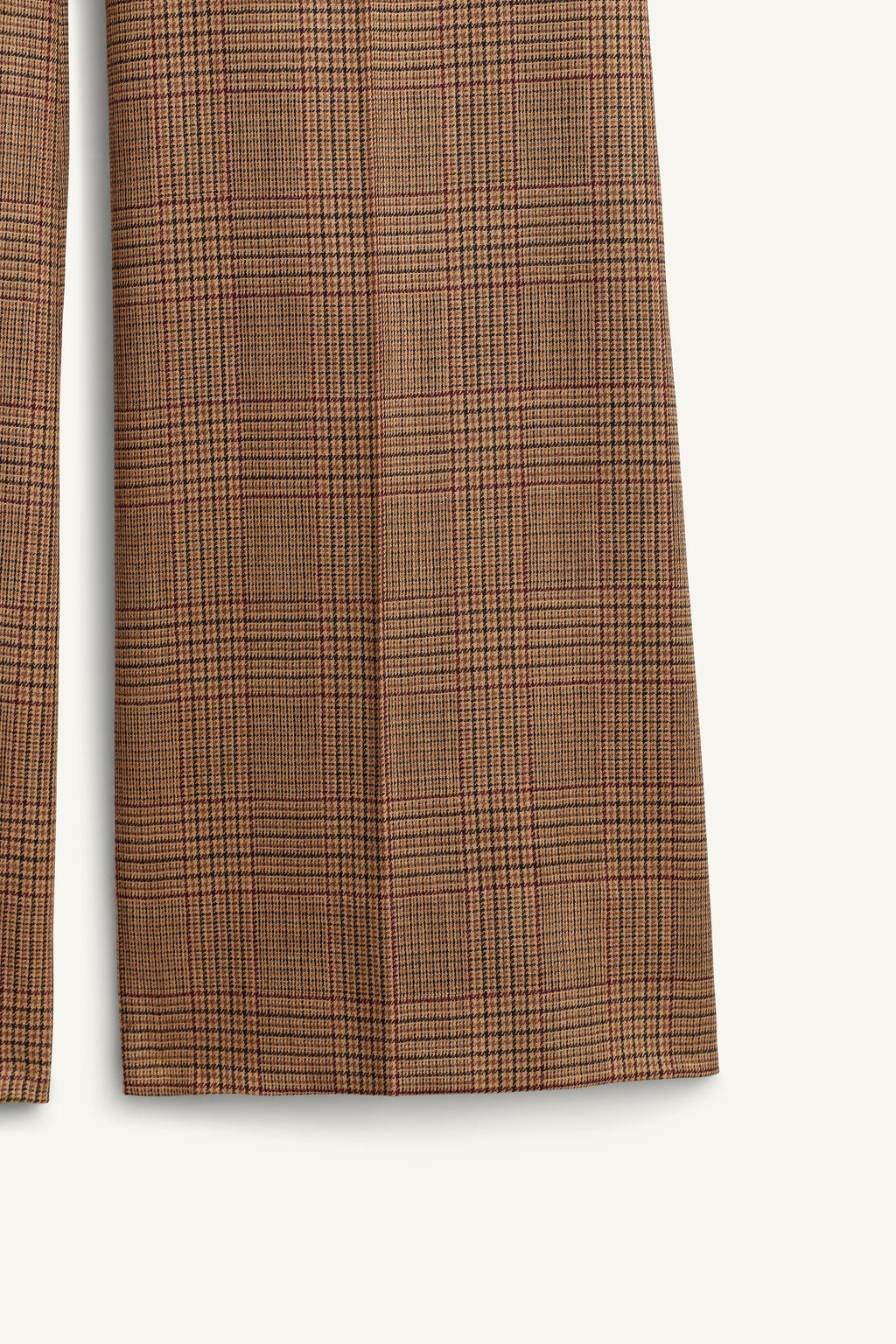 LIMITED EDITION WOOL CHECK FLARE TROUSERS - Zara фото 7