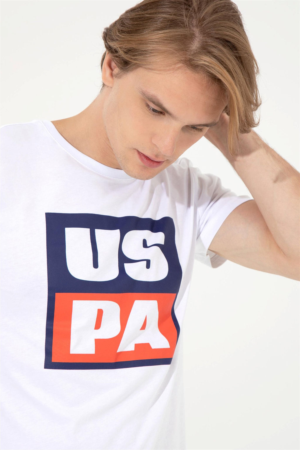 U. S. Polo Assn Мужская белая футболка с круглым вырезом - U.s. polo assn фото 7