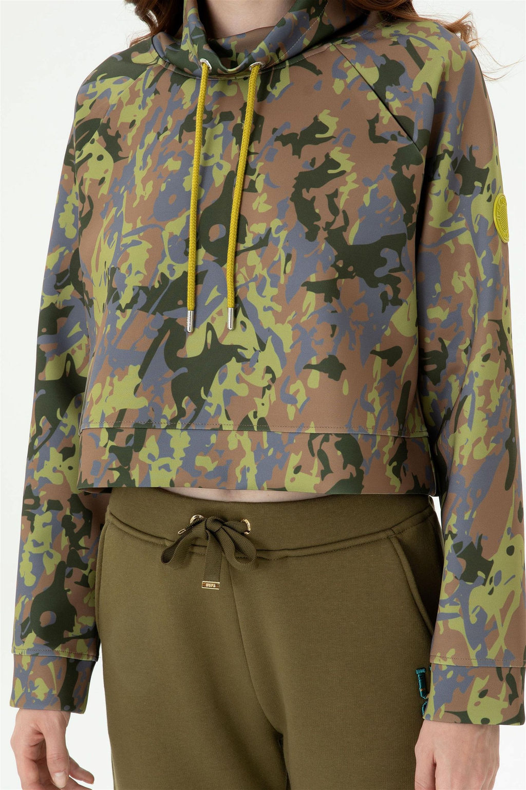 Женский свитшот цвета хаки - U.s. polo assn фото 14