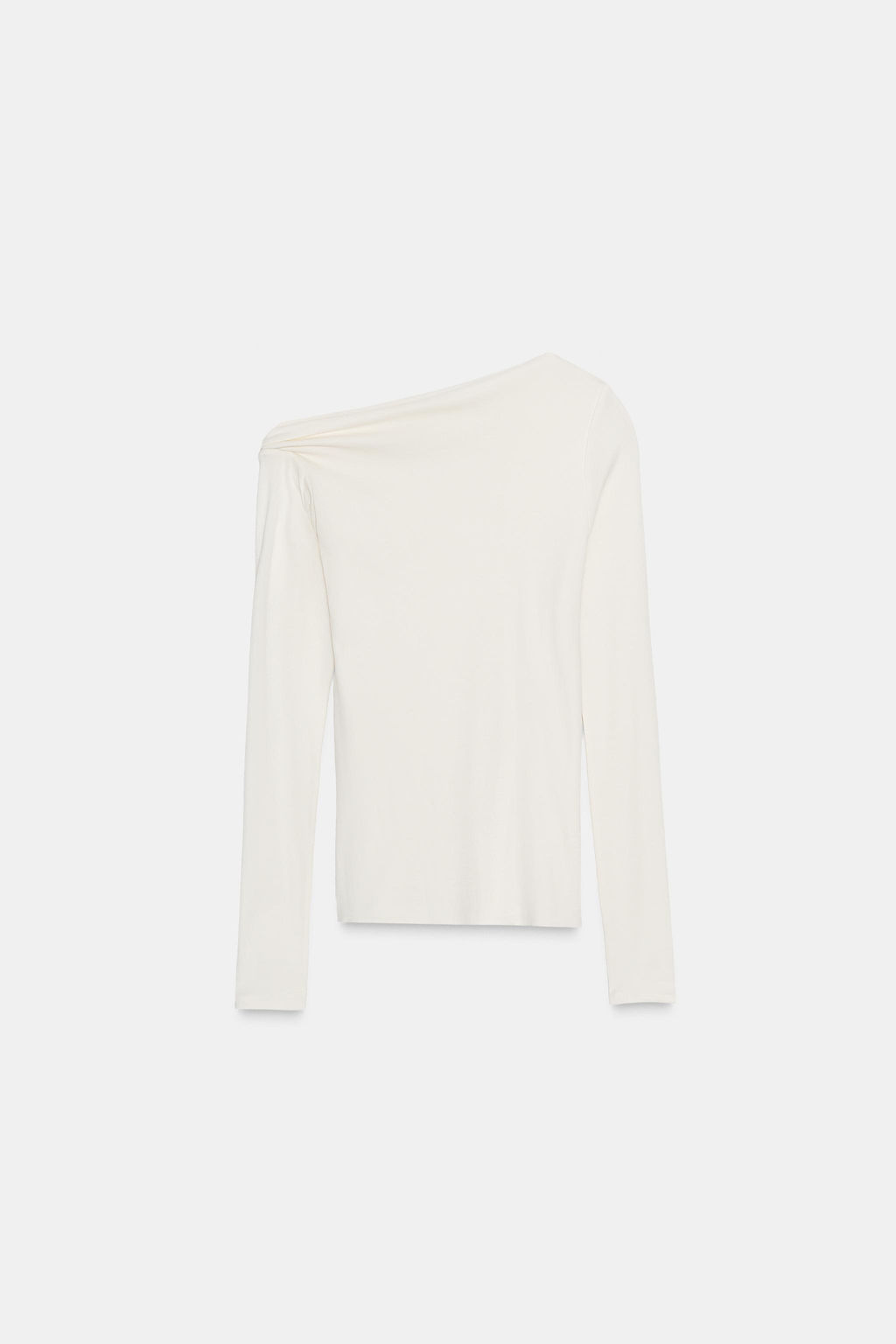 ASYMMETRIC LONG SLEEVE T-SHIRT - Zara фото 7