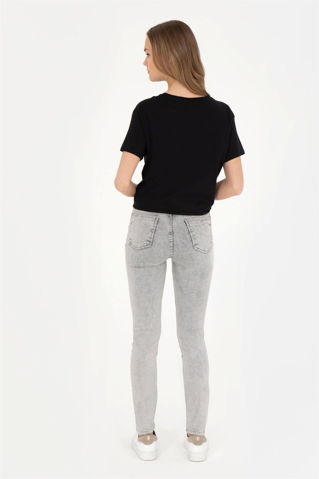 Женские серые джинсовые брюки - U.s. polo assn фото 4