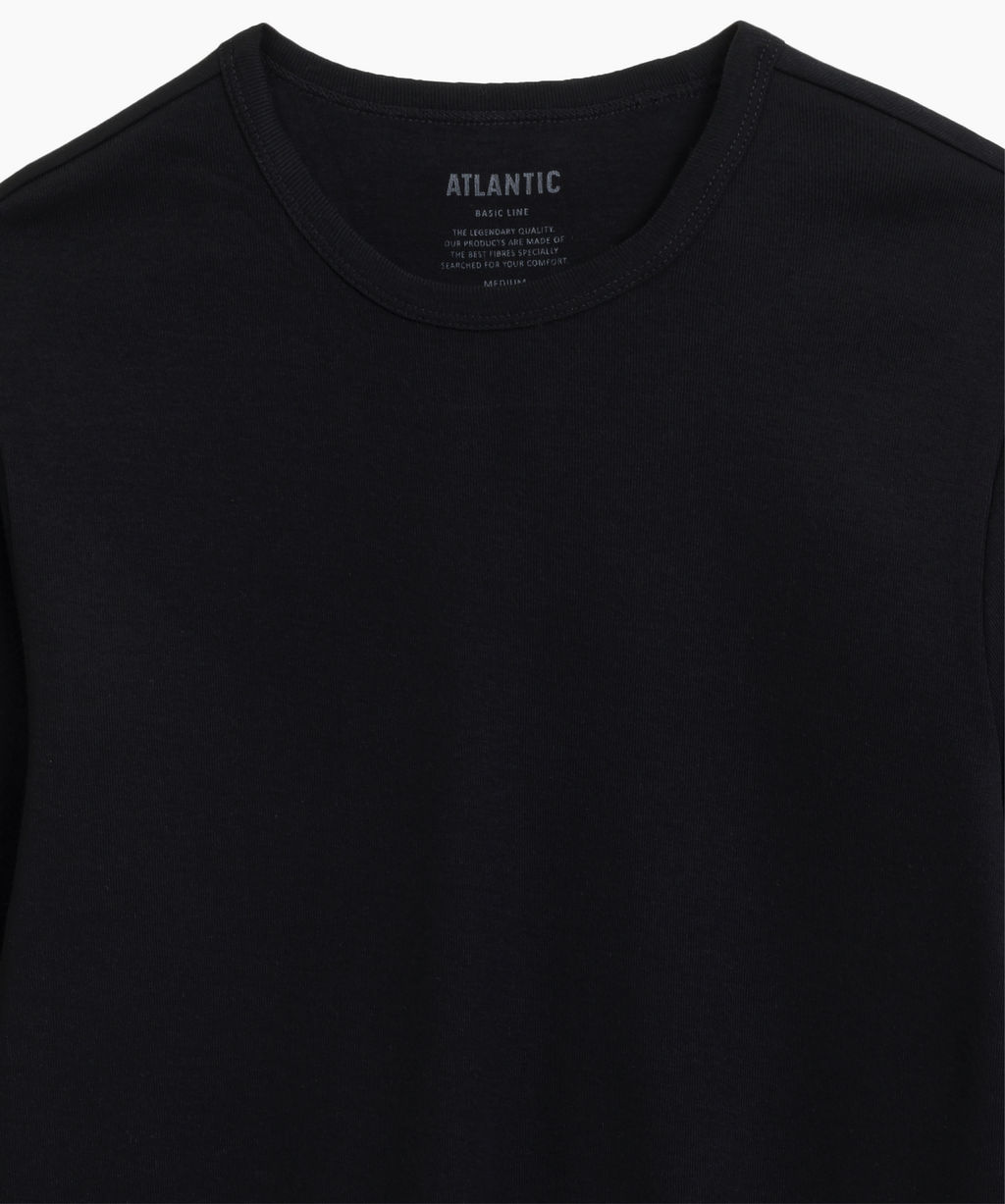 ATLANTIC BMV-049 Лонгслив Basic черный фото 5
