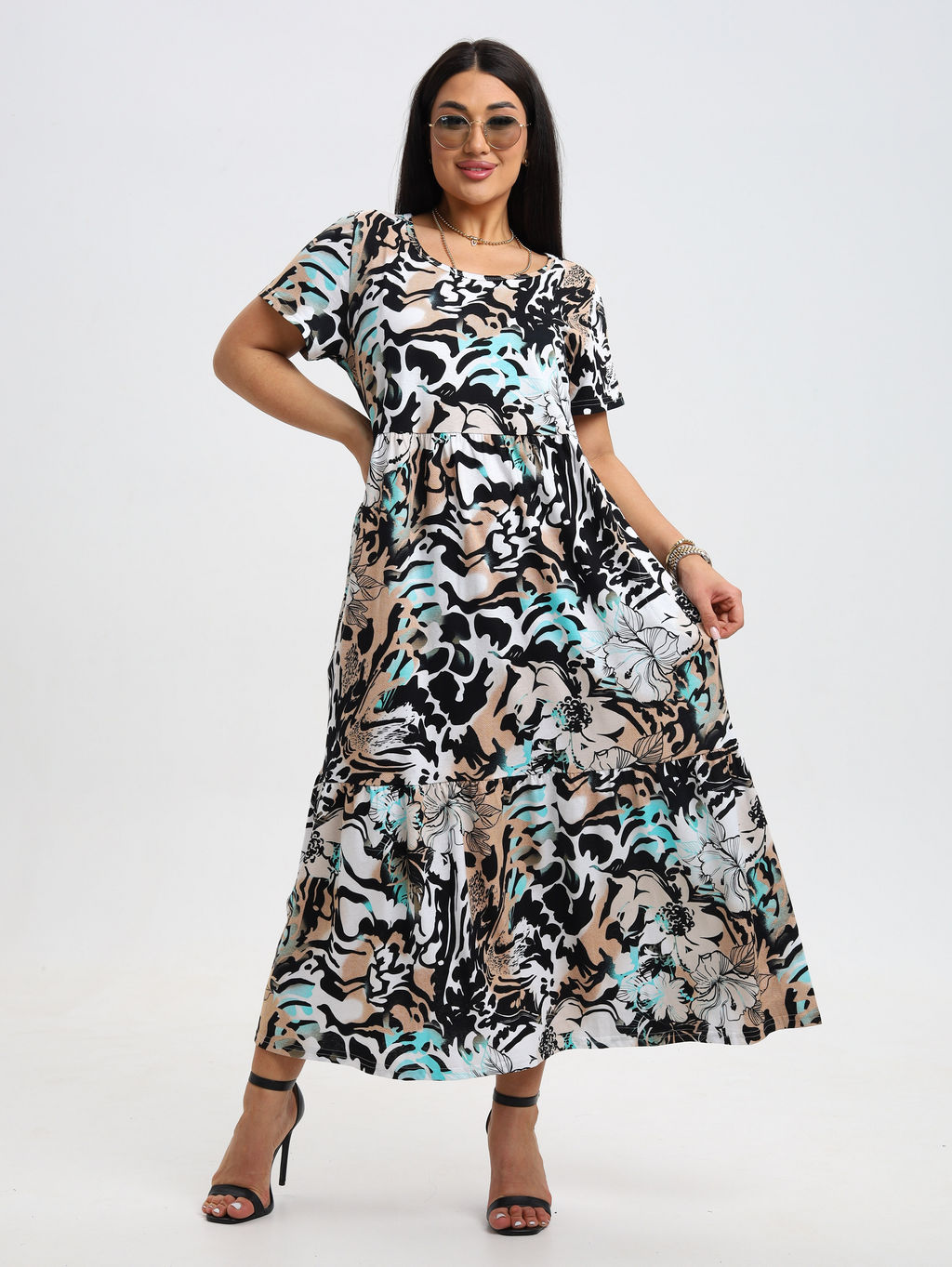 Трикотажное платье сафари КП-02 (7)