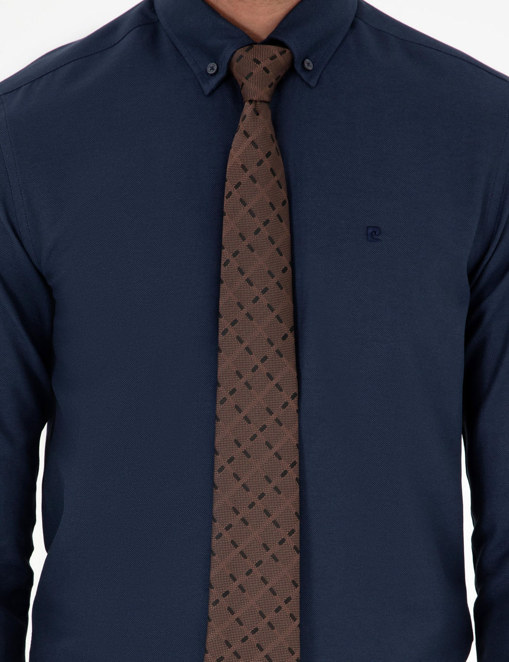 Lacivert Slim Fit Uzun Kollu G_mlek - Pierre cardin фото 6