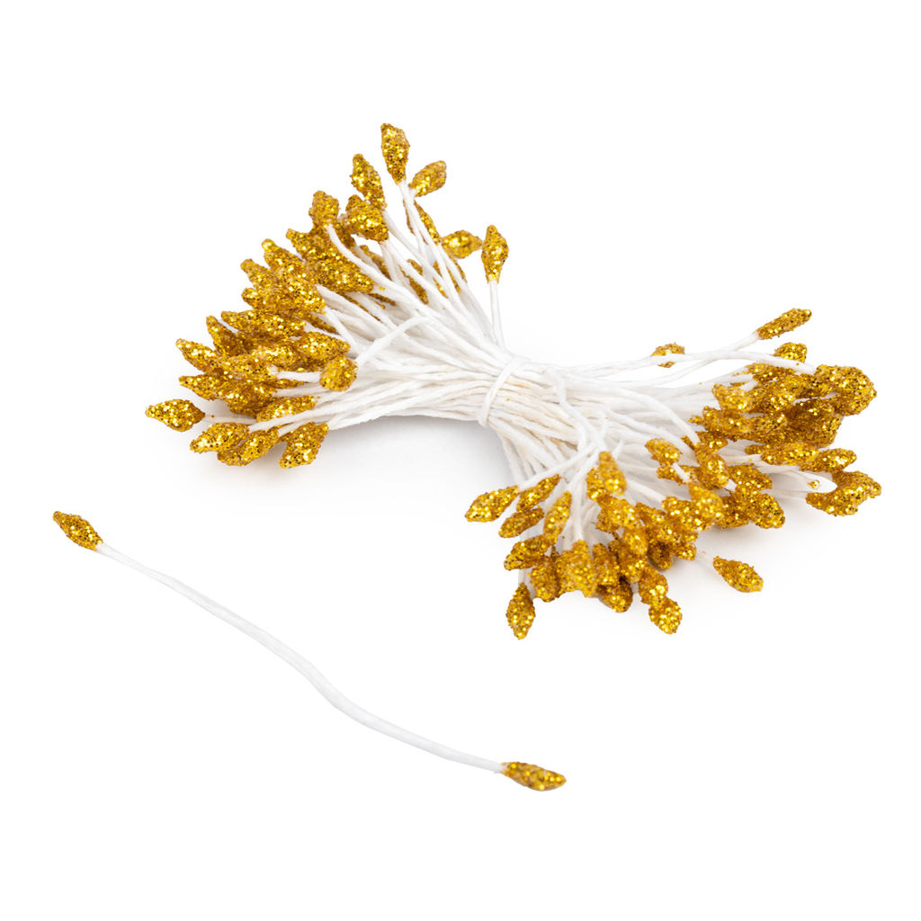 Blumentag Тычинки для искусственных цветов TIC/M-2 10 х 85 шт под золото/gold фото 4