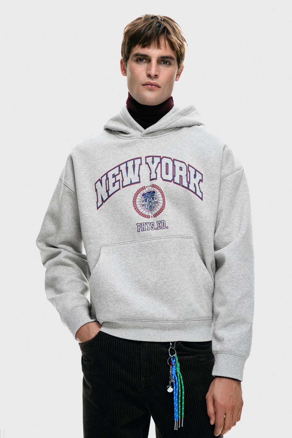 Sudadera estampada con capucha Loose Fit - H&m фото 3