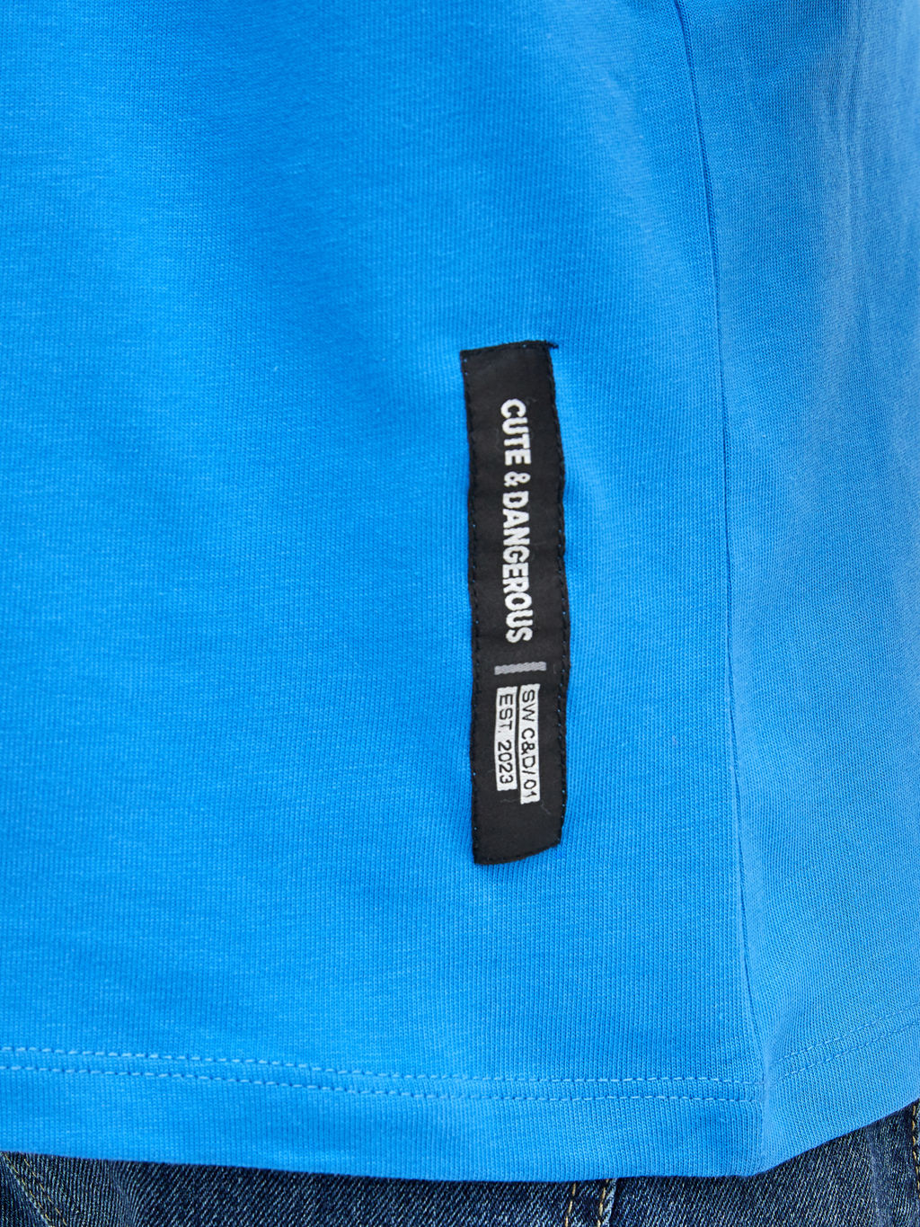 Футболка мужская ярко-голубая с печатью я.голубой +печать 111846 - Mark formelle фото 8