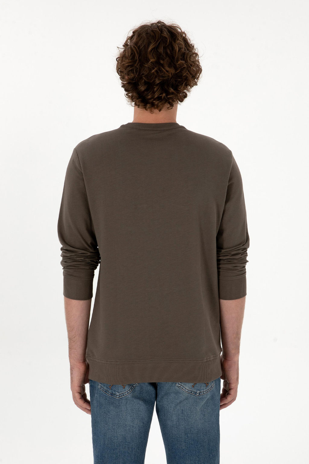 Erkek Vizon Sweatshirt Sepette S_rpriz _ndirim - U.s. polo assn фото 5