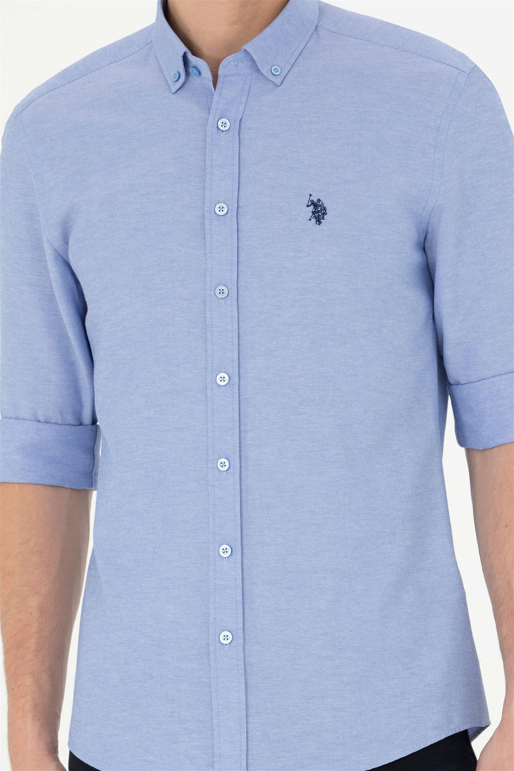 Мужская базовая рубашка Saks с длинным рукавом - U.s. polo assn фото 6