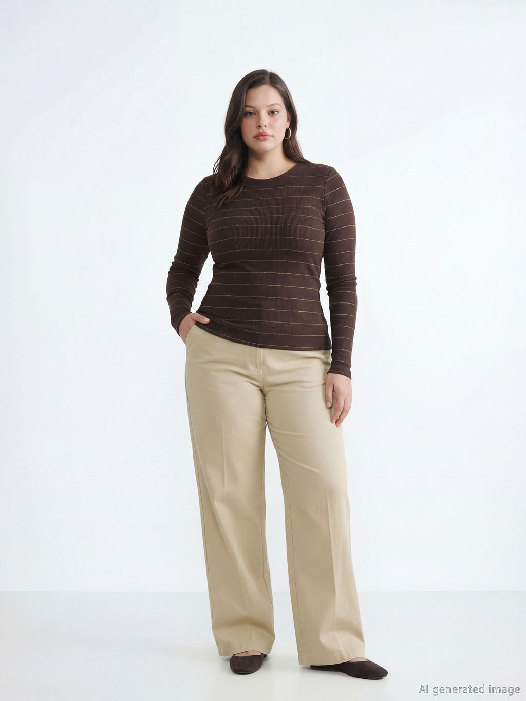 Bisiklet Yaka ?izgili Kad?n Body