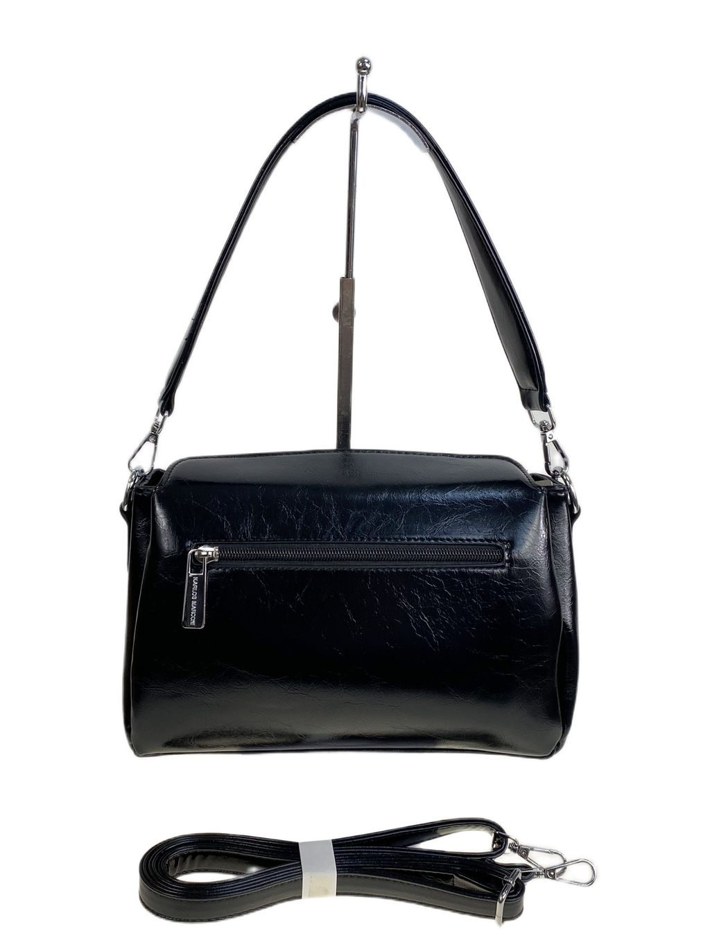 Женская сумка из искусственной кожи, цвет черный - Greta фото 2