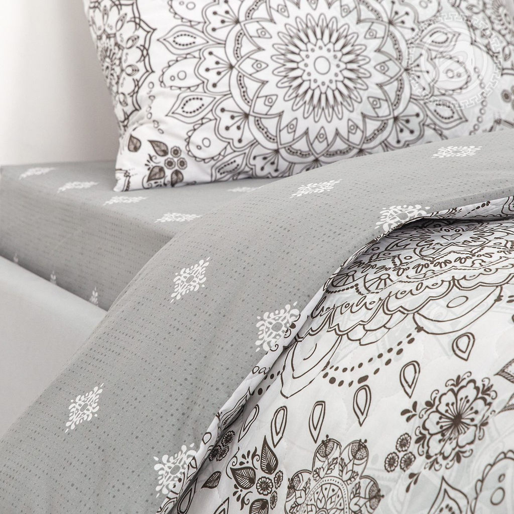 Постельное белье Сорренто (поплин зима-лето) Евро/Пододеяльник стеганый (молния): 1 шт. - 215*200; Простыня: 1 шт. - 215*240; Наволочка (клапан): 2 шт. - 70*70; Зима - лето - Артпостель фото 3