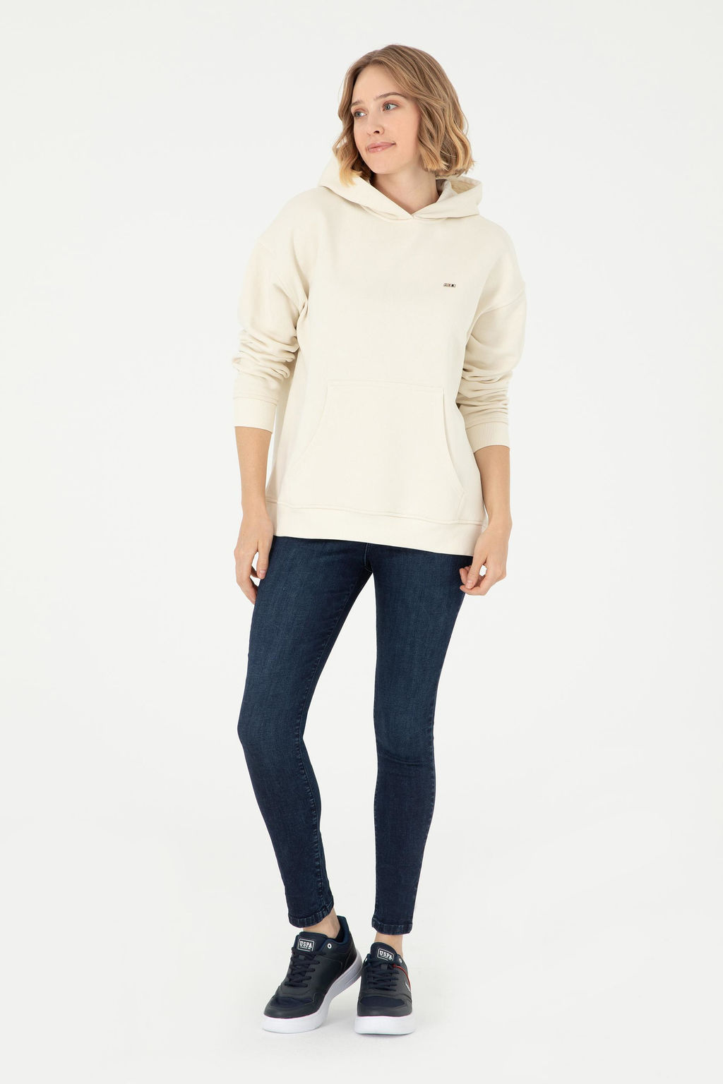 Женский кремовый свитшот - U.s. polo assn фото 4