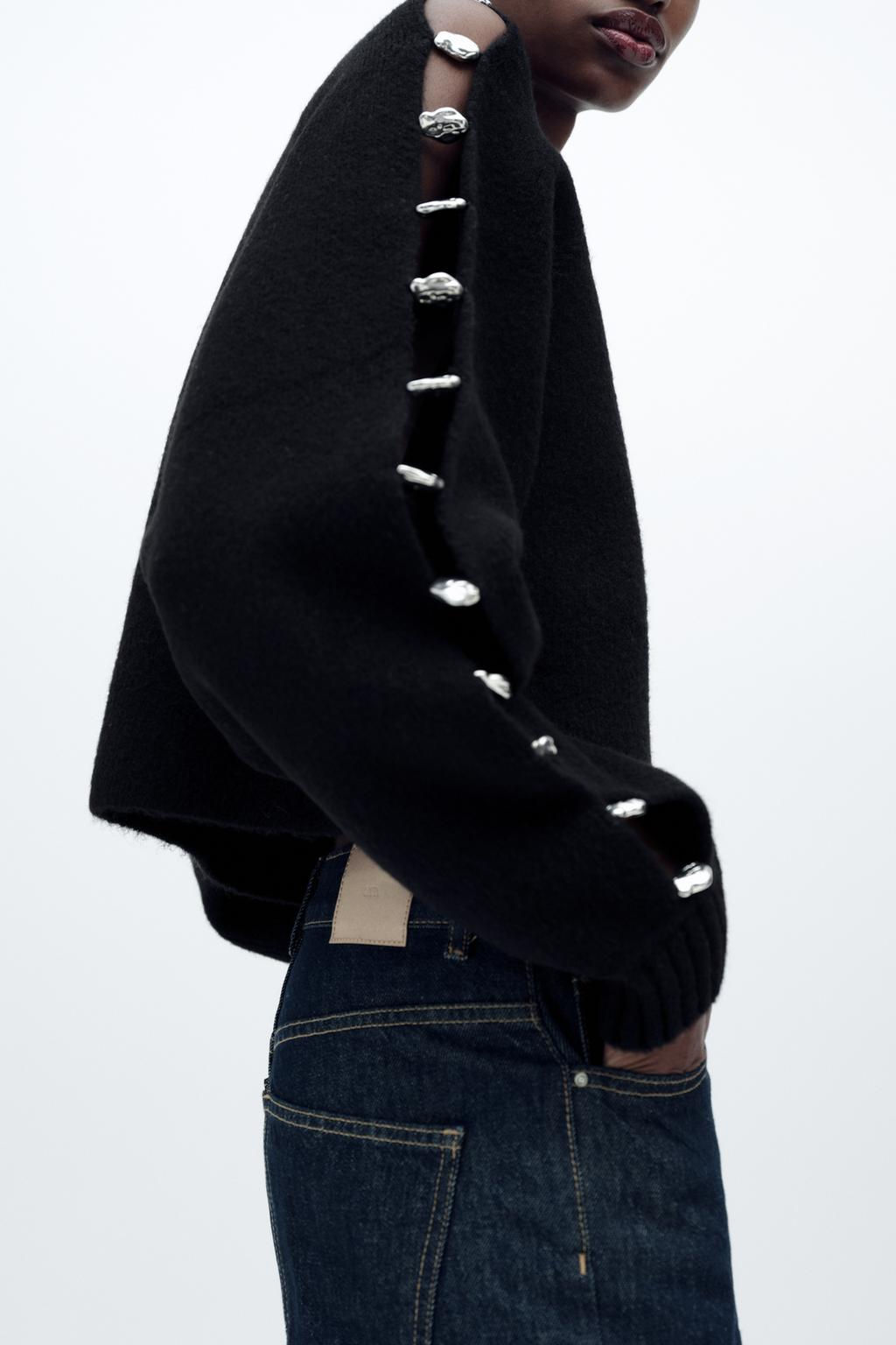 KNITTED SWEATER WITH BALL DETAIL - Zara фото 6