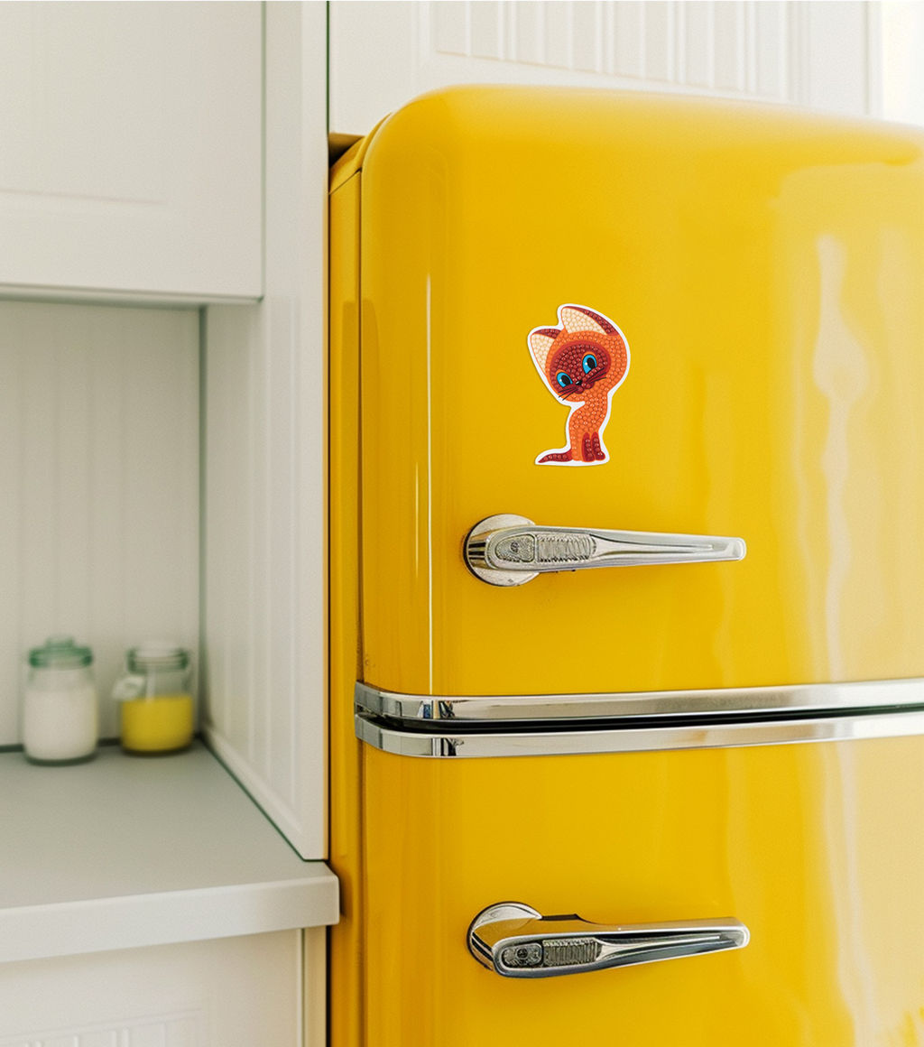 Кристальная (алмазная) мозаика ФРЕЯ CMF-ALVM-094 магнит Котёнок Гав 7 х 10 см