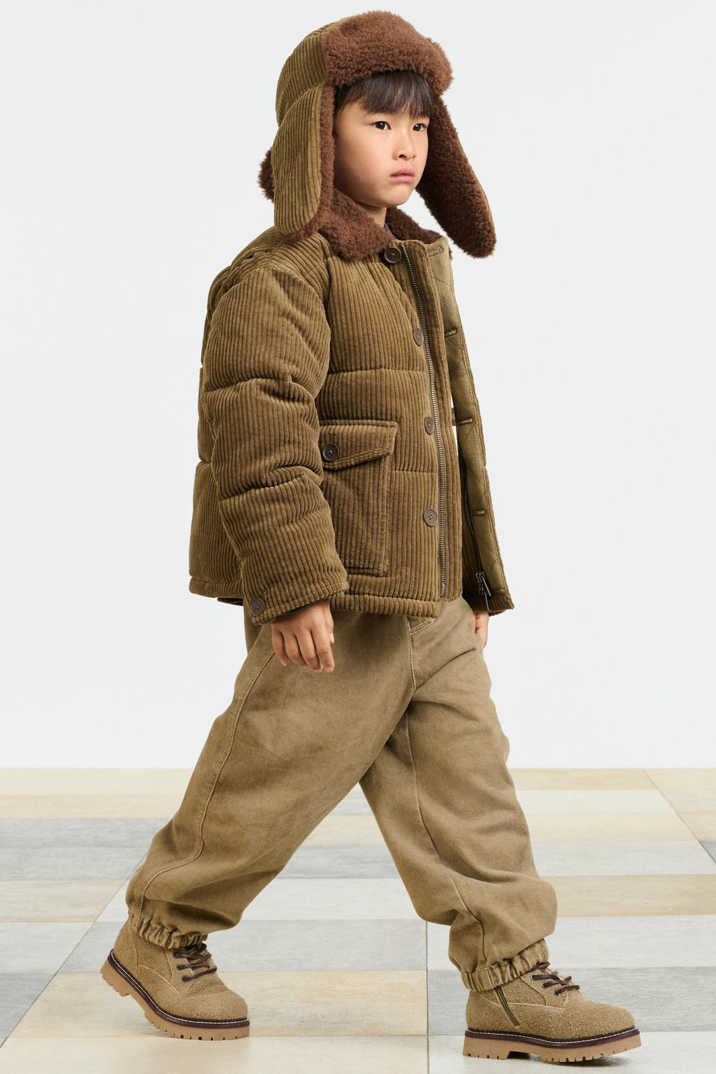 CORDUROY PUFFER COAT - Zara фото 2