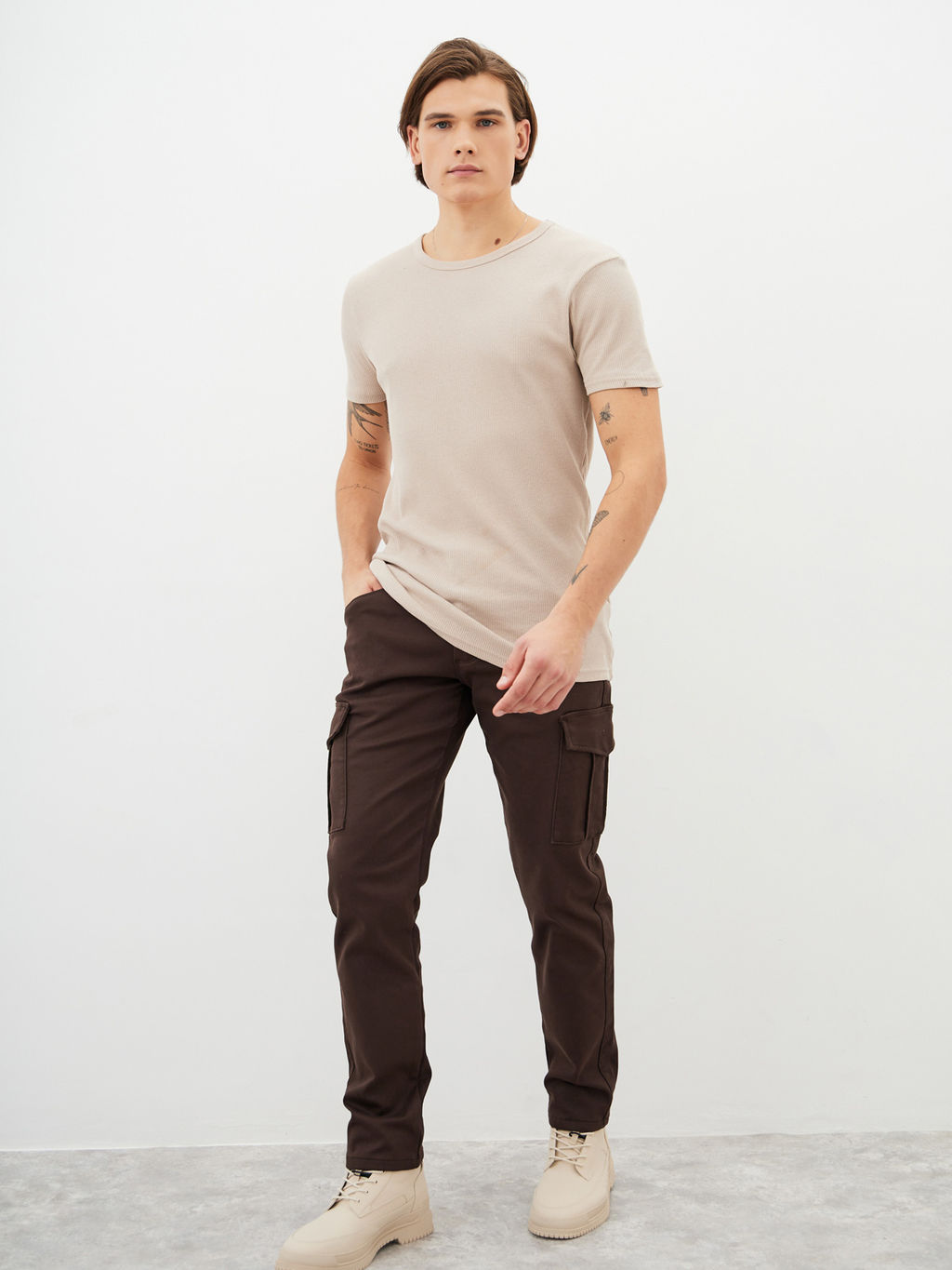 Мужские джинсы Карго утеплённые - Mossmore фото 45