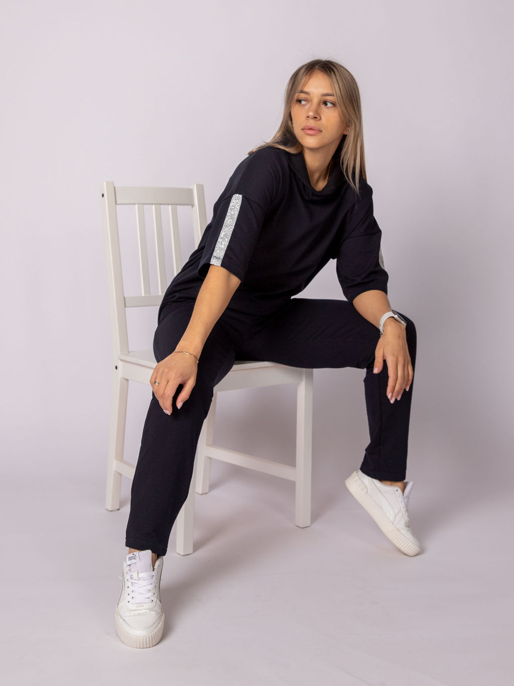 Женский Спортивный костюм ЛЕЙЛА тем-синий от Спортсоло